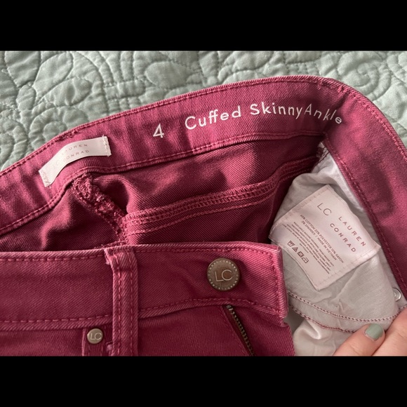 Lauren Conrad Cuffed Skinny Ankle Pants- Size 4 - Picture 4 of 4